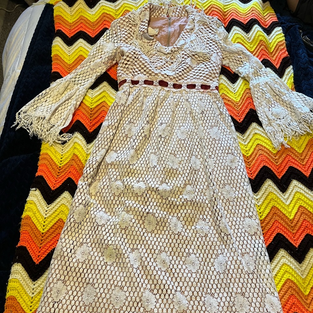1970’s Addé California lace maxi dress